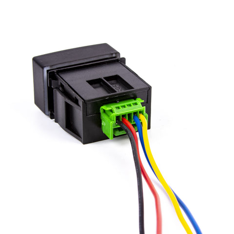 4-Pole Add-on Push Button Switch w/LED Background Lights For Honda Civic Accord