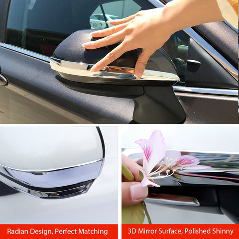 2pcs ABS Chrome Car Side Mirror Trim Rearview Mirror Protective Strip for Toyota Camry 2018-2024