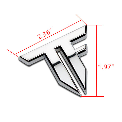 Chrome Metal 3D TF Badge Transformers Logo Emblem Sticker for Chevrolet Car Door Hood Trunk Tailgate Side Fender Decoration