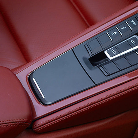 1pcs Red / White / Blue ABS Car Central Console Gear Shift Console Panel Decor Cover for Porsche 911 Boxster Cayman 2013-2019