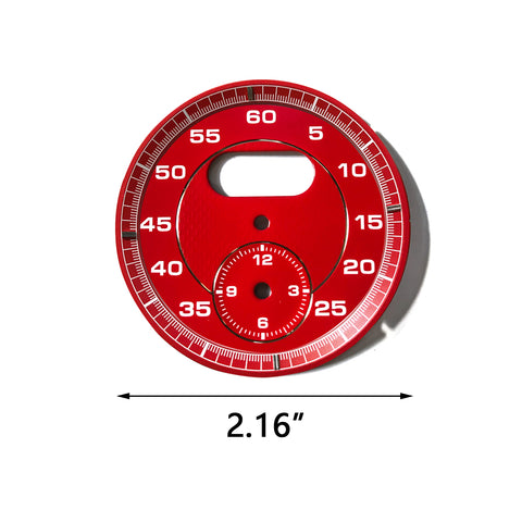 Guard Red / Racing Yellow Dial Gauge Face Cover Trim Sporty Chrono Decorative Overlay for Porsche Macan Boxster Cayman 991
