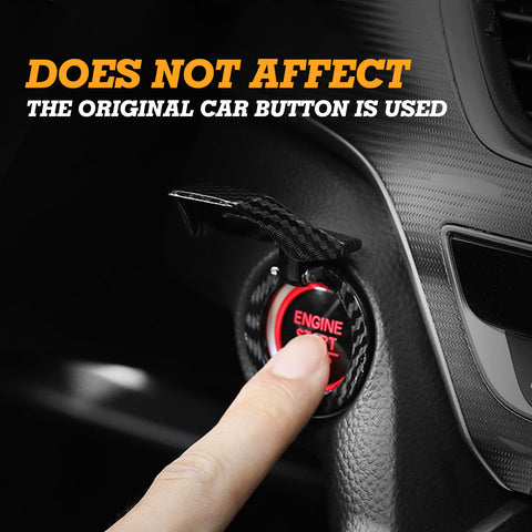 Carbon Fiber Aluminum Engine Start Stop Push Button Ignition Decor Trim Cover