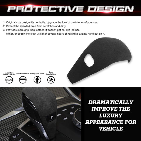 Alcantara Suede Leather Gear Shift Knob Cover Trim For BMW G20 G21 G28 2019-up