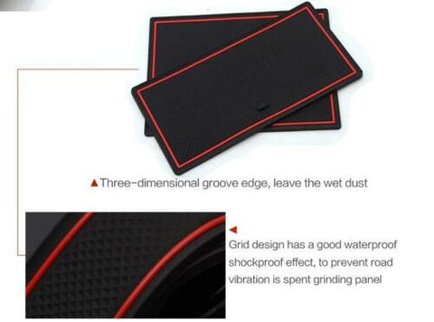 15pcs Full Interior Cup Holder Coaster Door Slot Mat for Toyota Corolla 2014-2019 - Non-slip Anti-dust Mat