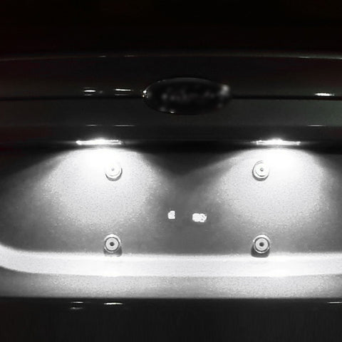 Pair OE fit LED License Plate Light Lamps Error Free Compatible with Ford Edge CMAX Ranger or Jaguar XJ XF, 18-SMD Xenon White (Replace Part# 6M2Z13550A 6M2Z-13550-A C2D16179 FO2875100)