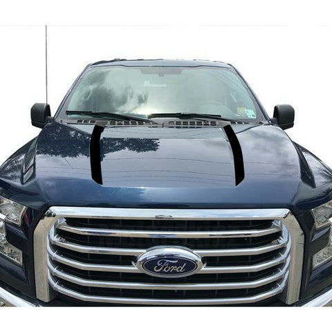 2x Glossy Black / Matte Black / Glossy Red Spear Hood Decal Vinyl Stripe Sticker for Ford F-150 2015-2019