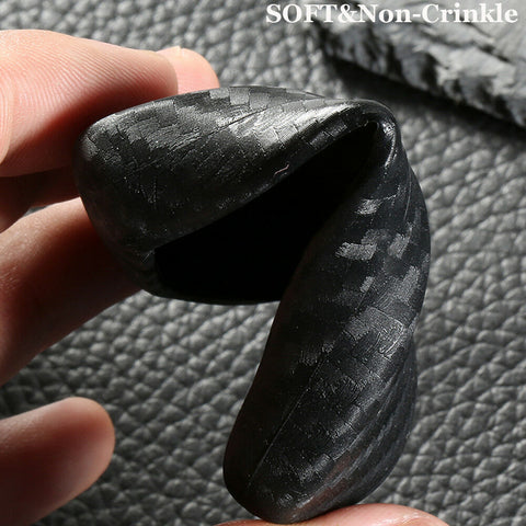 Carbon Grain TPU Key Fob Cover Case with Keychain for Ford F-150/F-Series Flip Key 2015-up