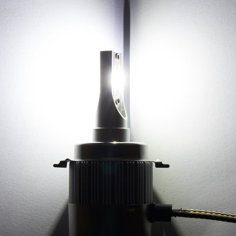 2x H7 LED Headlight Kit with Retainer Adapter Clip Holder, 6000K Xenon White / 8000K Ice Blue 8400LM High Low Beam Headlight Bulb Conversion Kit