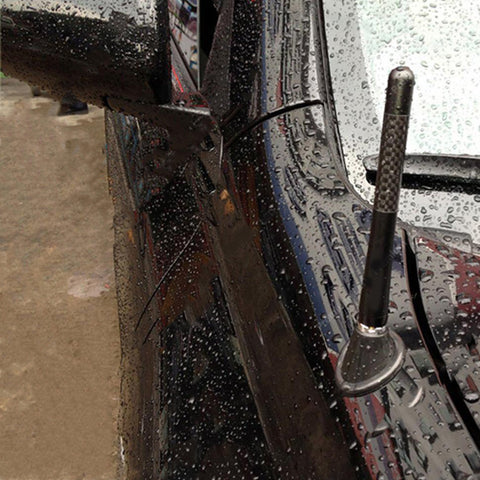 3" Short Screw-on Mast Antenna for Nissan Frontier 1998-2018, Carbon Fiber AM/FM Radio Vehicle Car Screw-in Stubby Aerial Replacement