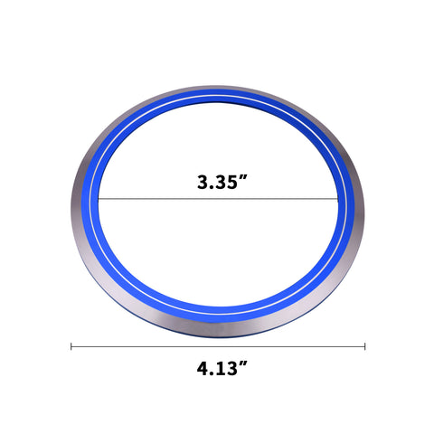 Blue/ Gold/ Red Aluminum Surrounding Decoration Ring for Jaguar F-Pace XE XF XFR XFR-S XJ XJR XJR-S Front Grille Feline Emblem