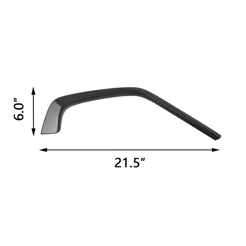 2pcs Auto Exterior Front Bumper Grille Frame Strip Cover Trim Compatible with Toyota RAV4 2019-2024, Carbon Fiber Pattern