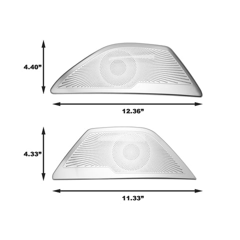 Silver Stainless Door Stereo Speaker Frame Trim For BMW 5-Series F10 2010-2017