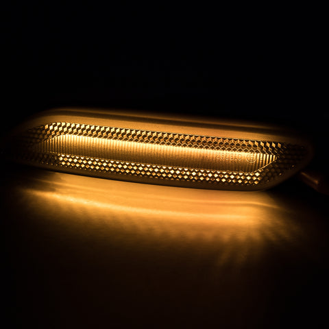 2x Amber LED Side Marker Light Kit Smoked Lens Lamp Bar for Mini Cooper R60 R61 2012-2017, Direct Replace, Extremely Bright 36-SMD