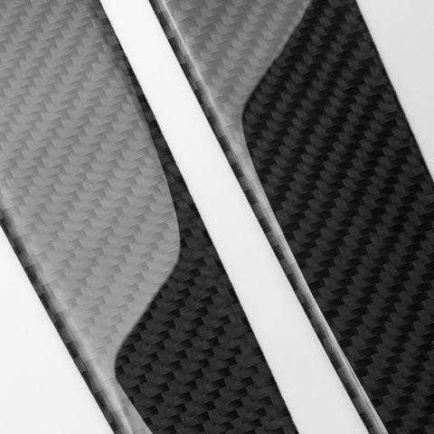 Center Console Gear Shift Side Panel Sticker Trim, Real Carbon Fiber, Compatible with Audi A4 B9 2017-2024 A5 2018-2025 (2pcs)