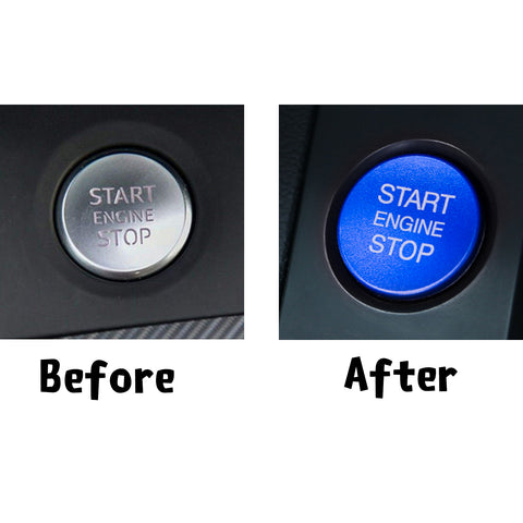 Red/ Blue Start Engine Stop Push Button Cover Sticker Fit Audi A4 A5 Q5 - S Line Style Start Stop Button Decor