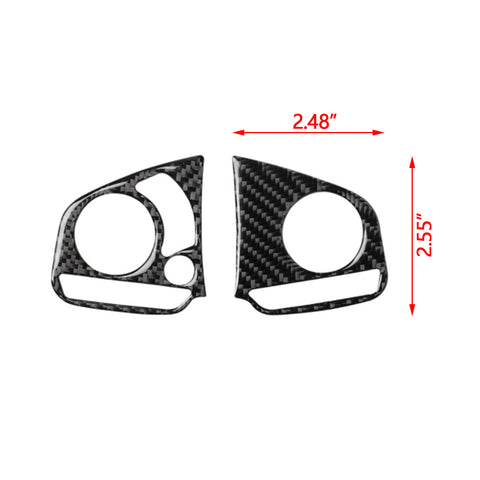 Carbon Fiber Steering Wheel Button Frame Cover Trim Media Panel Sticker Decoration for Honda Civic 10th Gen 2016 2017 2018 2019