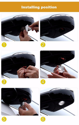 2pcs Xenon White / Ice Blue Error Free High Power LED Side Mirror Puddle Lights for Ford F-150 Raptor Explorer Expedition