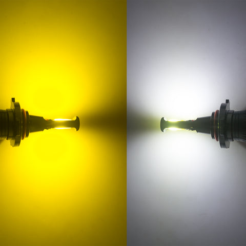 9005 9006 HB3 HB4 / H8 H9 H11 / 880 881 889 COB LED Bulb White Golden Yellow Dual Color Fog Light Conversion Kit
