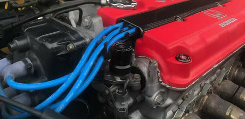 Solenoid Valve Protective Engine Aluminum Cover Cap For Honda B-series D-series H-series Accord Civic for Acura B17A1 B18C1 C5 VTEC Engines - Black