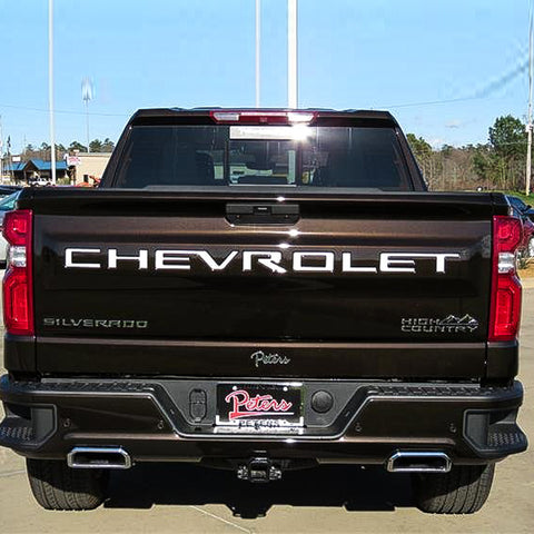 Matte Black / Red / White / Silver Trunk Tailgate Vinyl Letter Sticker Insert Decal for Chevrolet Silverado 2019