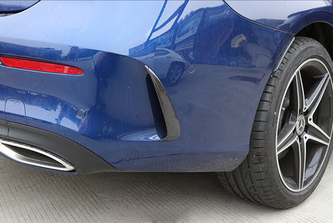 Carbon Fiber Style Rear Bumper Air Vent Spoiler Splitter Canard Insert Cover Trim Fit For Mercedes Benz W205 C-Class 4 Door Sedan C43 C63 AMG C180 C200 C300 2015+