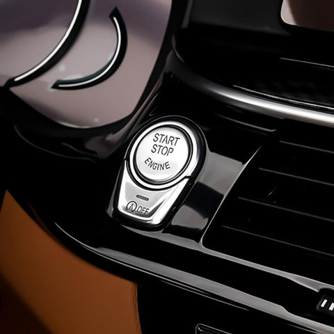 Dashboard Engine Start Stop Push Button ABS Trim Cover Sticker for BMW 5 Series G30 2017-2018