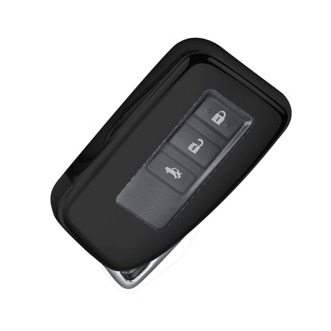 Xotic Tech Blue TPU Key Fob Shell Full Cover Case w/ Blue Keychain, Compatible with Lexus NX RX 250 GS IS RC 300 Smart Keyless Entry Key