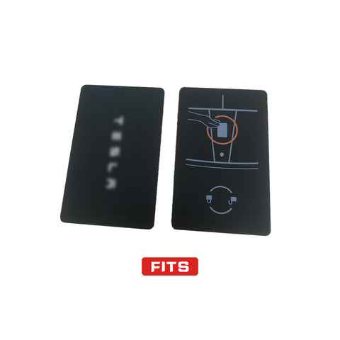 Black Aluminum w/Keychain Key Card Holder Protector For Tesla Model 3, Y, S, X