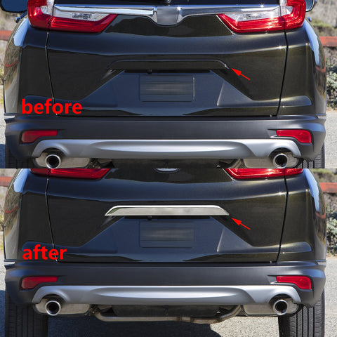 for Honda CRV CR-V 2017 2018 2019 2020 2021 Stainless Steel Rear Trunk Lid Molding Trim, Car Tailgate Rear Trunk Latch Cover Trim Moulding Strip