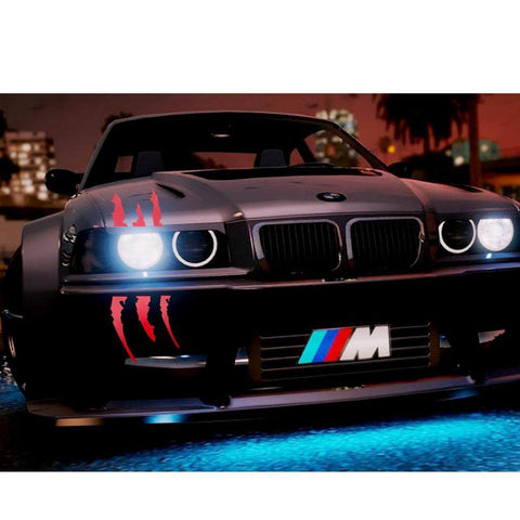 12 inch Vinyl Headlight Taillight Claw Scar Scratch Decal Monster Stripe Decor Sticker Black/ Green/ Red/ Silver