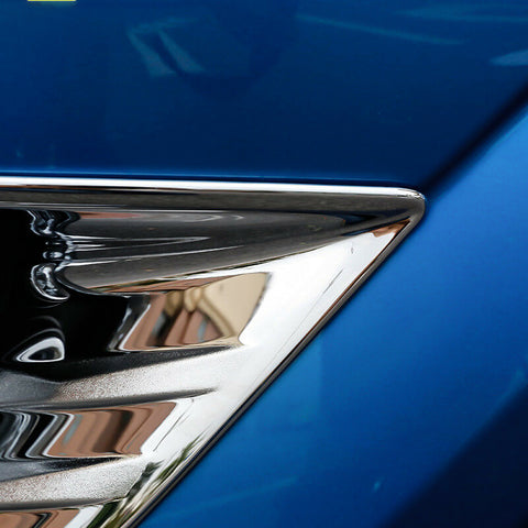 2x ABS Chrome Front Fog Light Frame Cover Molding Trim for Toyota RAV4 2016-2018