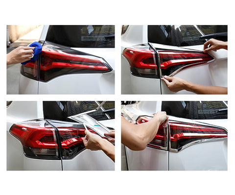 4pcs Styling ABS Chrome Rear Tail Light Molding Cover Trim for Toyota RAV4 2016-2018