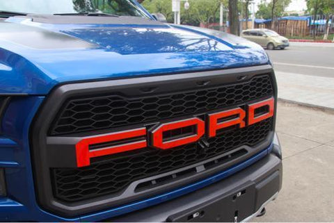 FORD Letter Decals Vinyl Die-Cut Decals for Ford F-150 Raptor 2017+ Front Grill/ Rear Tailgate Red