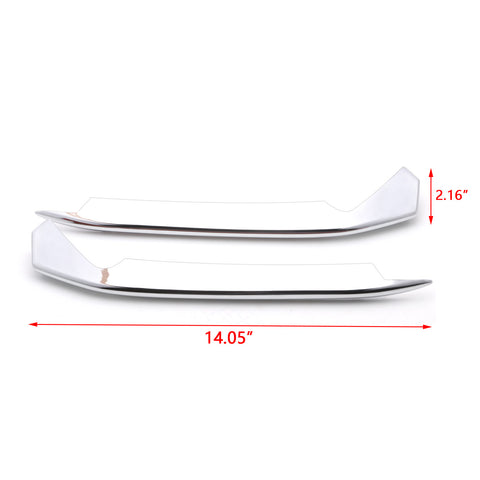 ABS Chrome / Carbon Fiber Style Front Fog Light Cover Trim Fog Lamp Eyebrow Eyelid Molding for Honda Accord 10th 2018 2019 2020