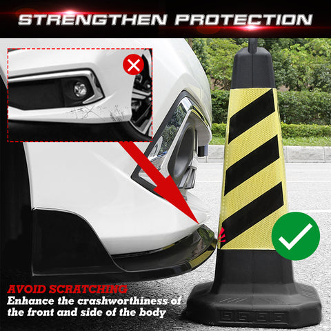 Front Bumper Lip Chin Spoiler Diffuser Splitter Guard Body Kit, Matte Black, Compatible with Honda Civic Sedan 2019-2021