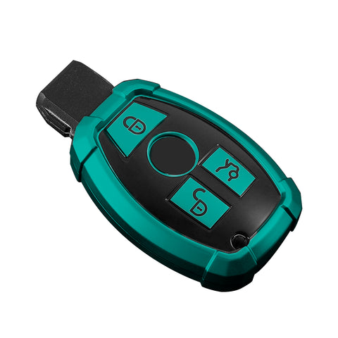 Full Covered Armor Green TPU Remote Fob Key Cover Shell For Mercedes B C E G SLK
