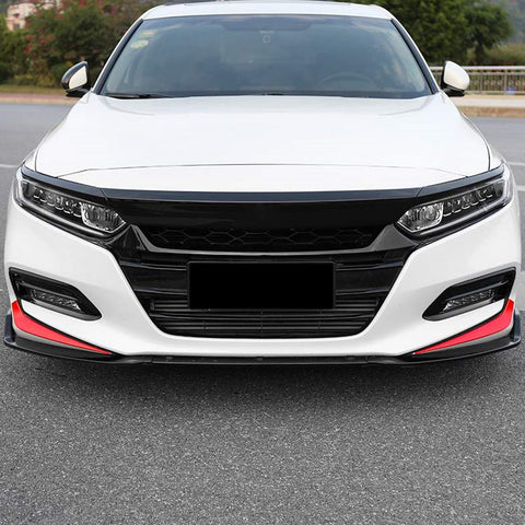 2x Red Vinyl Front Fog Light Eyelid Eyebrow Sticker Decal Molding Trim for Honda Accord 2018 2019