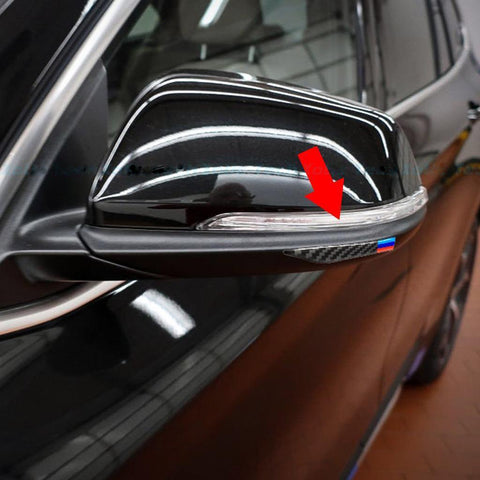 Carbon Fiber Decal Car Rearview Mirror Anti-scratch Trim Sticker for BMW X1 1 2 3 4 2011-2017