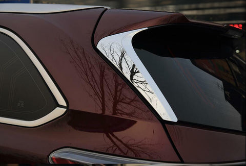 for Toyota Highlander 2015-2019 Stainless Steel Car Rear Window Spoiler Pillar Cover Trunk Wing Side Beveled Window Trim