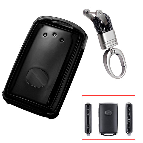 Black Soft TPU Full Protect Remote Smart Key Fob Cover For Mazda CX-9 2020-2025