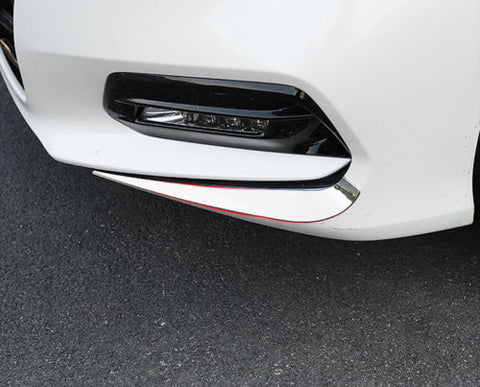 Bumper Protector - Car Front Bumper Guard Protect Cover Anti Scratch Sticker for Honda Accord 2018 - 2pcs Chrome ABS