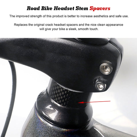 4pcs Carbon Fiber Road Bike MTB Headset Stem Washer Spacer Set Kit 5/10/15/20MM