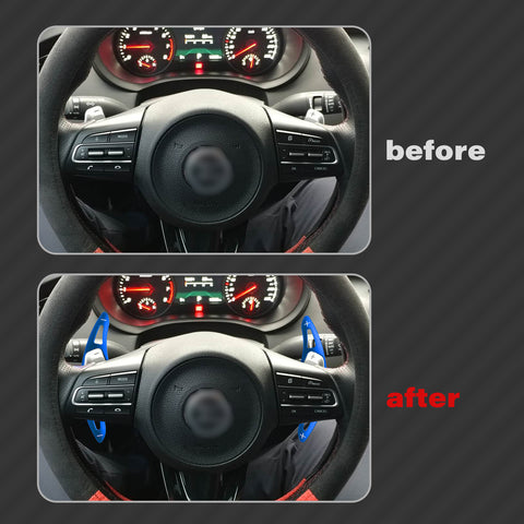 Blue Alloy Add-on Steering Wheel Paddle Shift Extension For Kia Stinger 2018-up