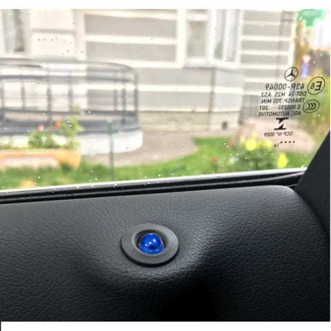 4pcs Aluminum Bolt-On Replace Door Lock Knob for Mercedes C E GLC GLE Class (W205 W213 X205 W166) Blue/ Red