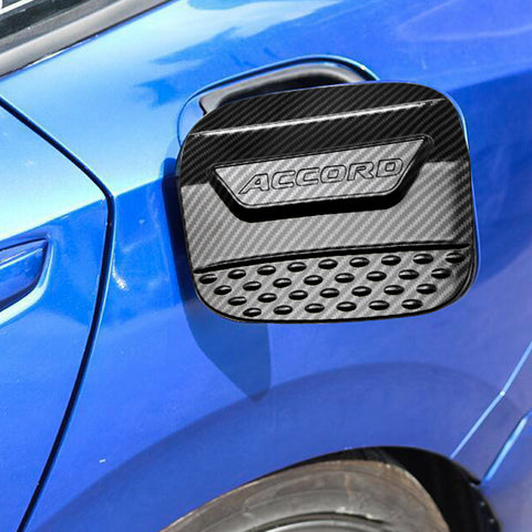 for Honda Accord 10th 2018 2019 Carbon Fiber Grain Fuel Tank Gas Cap Cover Oil Filler Cap Trim