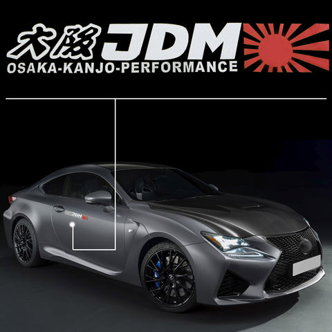 OSAKA-KANJO-PERFORMANCE Letter Decal Rising Sun JDM Japanese Performance Vinyl Sticker