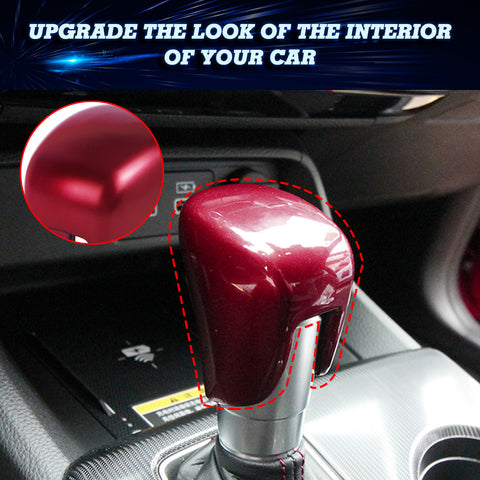 Red Interior Gear Shift Lever Head Knob Cover Trim For Honda Civic 11th Generation 2022 & 10th Gen Honda Accord 2018 2019 2020 2021