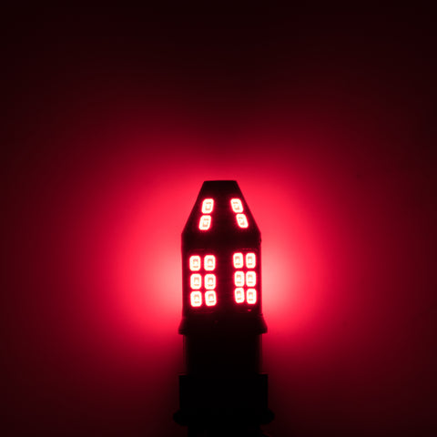 2pcs 1157 / 3157 / 7443 Red 40-SMD LED Flashing Strobe Brake Stop Tail Light Lamp