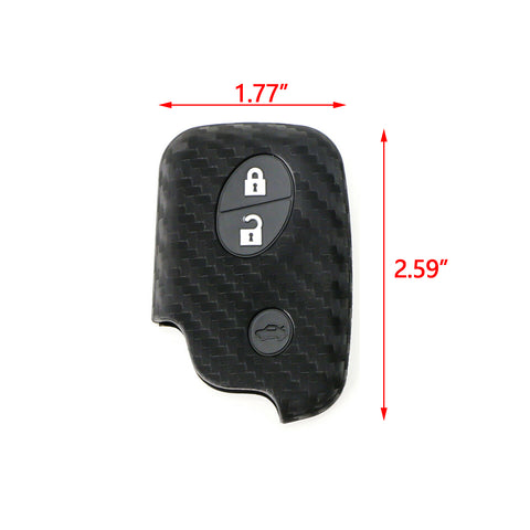 Carbon Fiber Soft Silicone Key Fob Case Cover Protector for Lexus IS ES GS LS CT LX GX RX