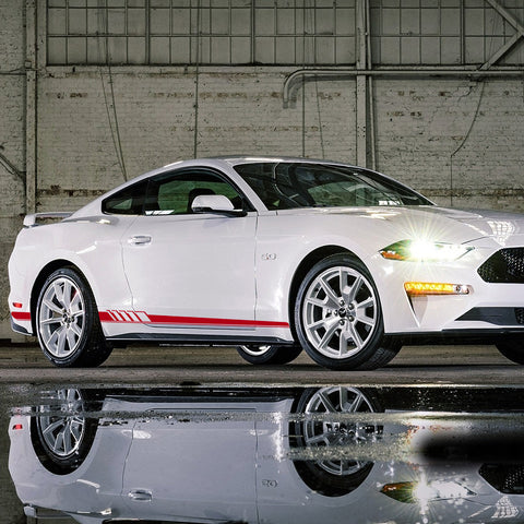 Xotic Tech Sport Racing Style Car Side Skirt Stripe Decor Vinyl Sticker, Red , Compatible with Benz C300 63 AMG( Size: 225 cm )